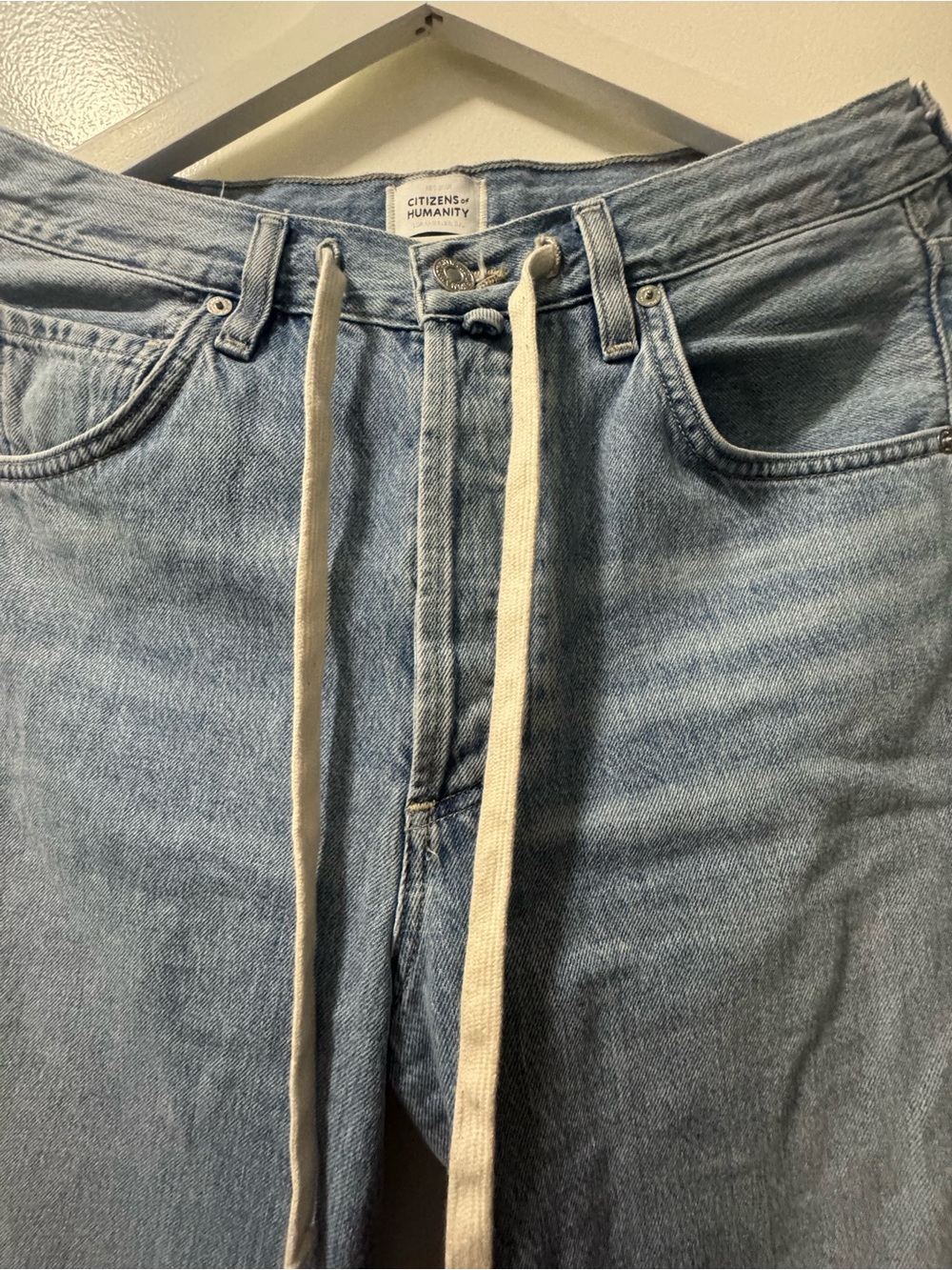 Only worn once! Citizens of Humanity Brynn Drawstring Trouser Jeans Blue Lace 27 - Picture 3 of 11